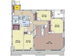 コスモ綱島ヴィルマージュ 4LDKの間取図画像