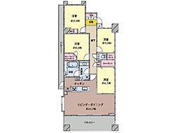 藤和シティホームズ青葉松風台壱番館フォーリア 4LDKの間取図画像