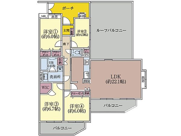 間取りを拡大表示