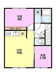 Artemis(アルテミス)C 2LDKの間取図画像