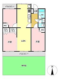 平塚ニューライフ1号棟 3LDKの間取図画像