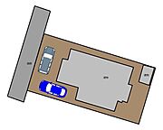 【敷地図】2台駐車可能です。軽自動車なら並列で3台駐車できます。