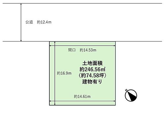 主要道路に面し...