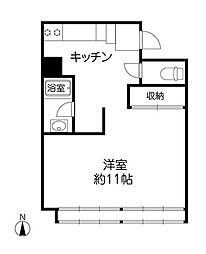 興信ビル住宅 1DKの間取図画像