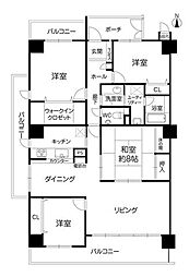 ライオンズマンション鈴蘭台壱番館 4LDKの間取図画像