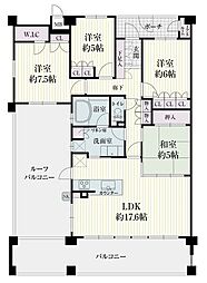 箕面桜ケ丘アインス 4LDKの間取図画像