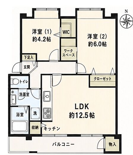 2LDK 間取り