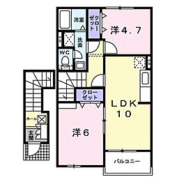 サニーコート尾畑 2LDKの間取図画像