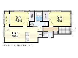 エステート川崎 2LDKの間取図画像