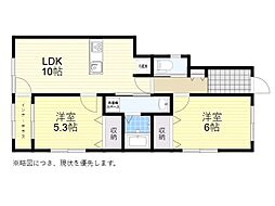 エステート川崎 2LDKの間取図画像