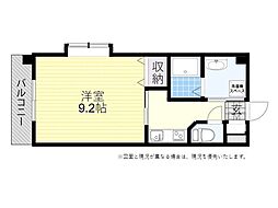 プランタン大在 1Kの間取図画像