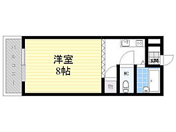 フラワーレジデンス 1Kの間取図画像