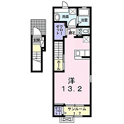 アネット大在A ワンルームの間取図画像