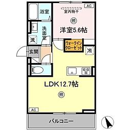 PREMILIFE大在浜EAST 1LDKの間取図画像