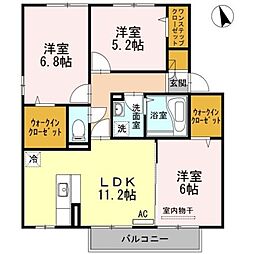 シャルマン3 3LDKの間取図画像