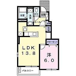 サニーガーデンA 1LDKの間取図画像