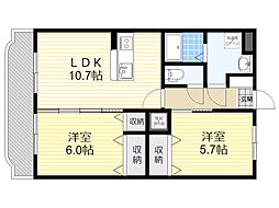 YouMeZeus 2LDKの間取図画像