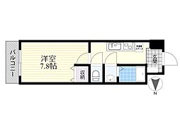 テリオ鶴崎 1Kの間取図画像