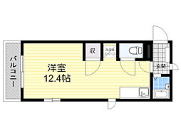 プレミアム・レジデンス鶴崎 ワンルームの間取図画像