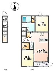 ルインズパークNEXT 2LDKの間取図画像