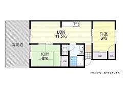 ファミール皆春 2LDKの間取図画像