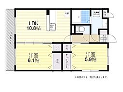 Bliss小池原 2LDKの間取図画像