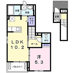 ヴィラ千歳 1LDKの間取図画像