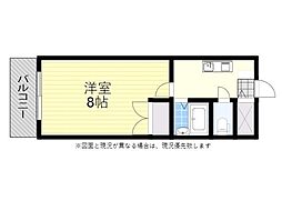 日生第5マンション 1Kの間取図画像