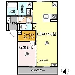 Merci HAYA(メルシーハヤ) 1LDKの間取図画像