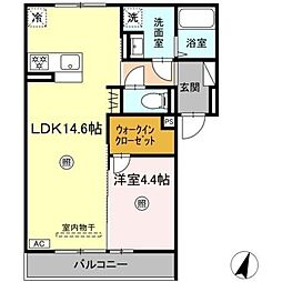 Merci HAYA(メルシーハヤ) 1LDKの間取図画像
