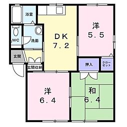 カーサコシネルA 3DKの間取図画像