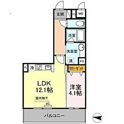 アン・シャトウ 1LDKの間取図画像
