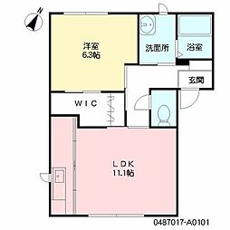モスティー・サーク1 1LDKの間取図画像