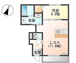 エクロール 1LDKの間取図画像