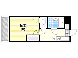 第6大分ユースコーポ 1Kの間取図画像