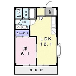 LARGE,GATE.輝B 1LDKの間取図画像