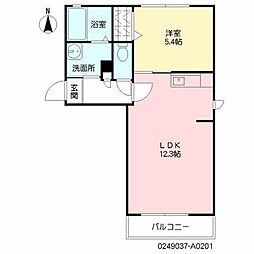メゾンS6 1LDKの間取図画像