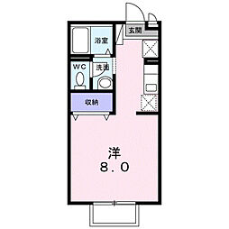 エトワール2 ワンルームの間取図画像