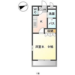 パル・川成 1Kの間取図画像