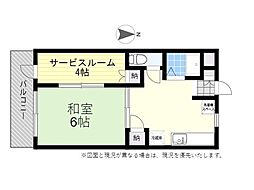 パストラルプラザ 1DKの間取図画像
