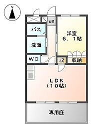 ロイヤルヒル 1LDKの間取図画像