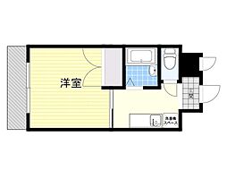 パレ・ドール高城 1Kの間取図画像