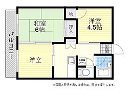 カツアキアパート 3Kの間取図画像