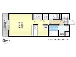 AVANTI ワンルームの間取図画像