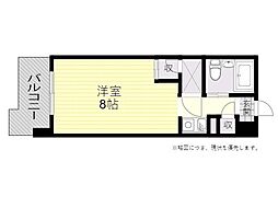 豊国大分スカイマンション ワンルームの間取図画像
