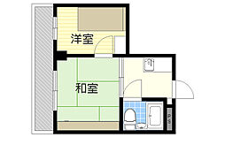 シティライフ中島 2Kの間取図画像