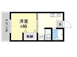 グリーンハイツ 1Kの間取図画像