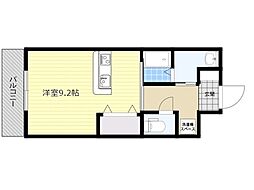 リファレンス大手町 ワンルームの間取図画像