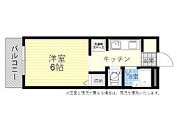 セミナーレハイツ 1Kの間取図画像