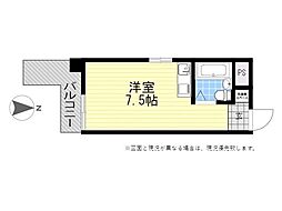 アンバサダー豊栄 ワンルームの間取図画像
